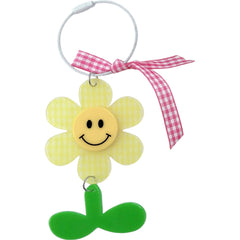 Plaid Sunflower Keychains