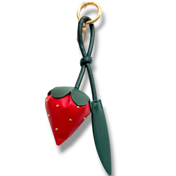 Puffy Strawberry Bag Charm
