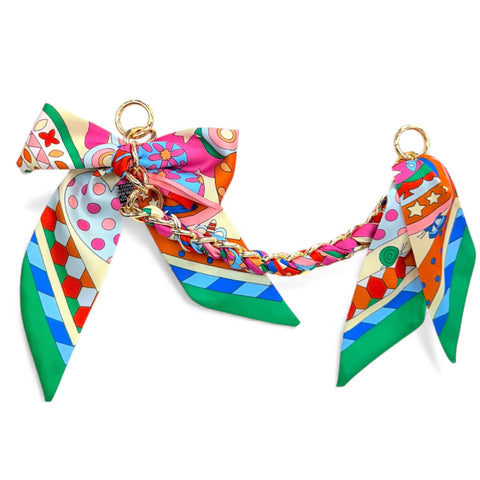 Scarf Bow Chain Bag Charm