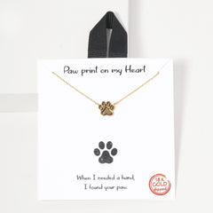Paw Print on my Heart Necklace