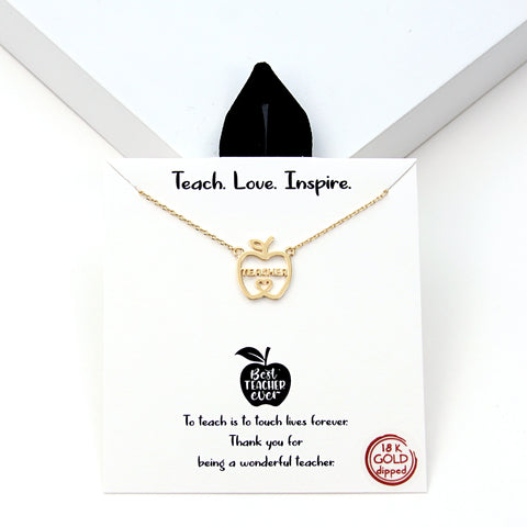 Teach love Inspire Necklace