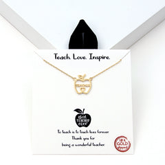 Teach love Inspire Necklace
