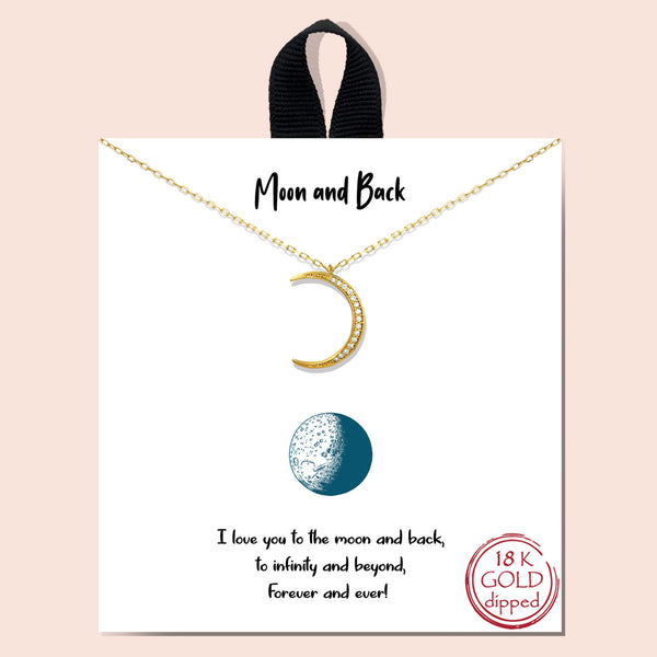 Moon and Back Necklace