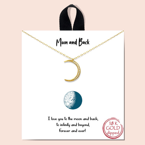 Moon and Back Necklace