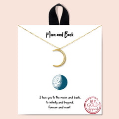 Moon and Back Necklace