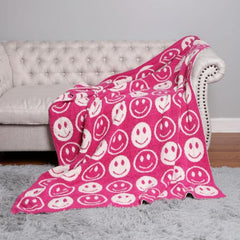 Happy Face Solid Blankets