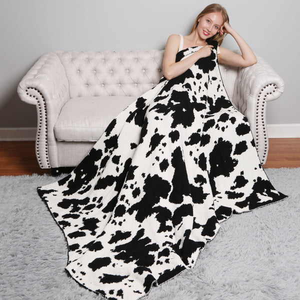 Cow Print Throw Blanket