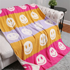 Multi Happy Face Blanket