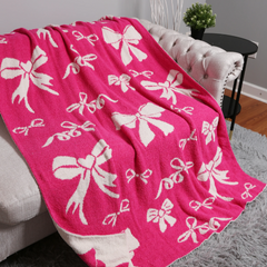 Bow Print Blankets