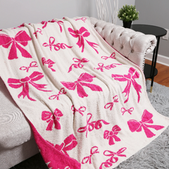 Bow Print Blankets