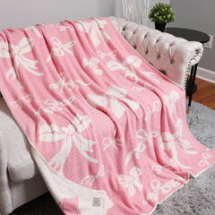 Bow Print Blankets