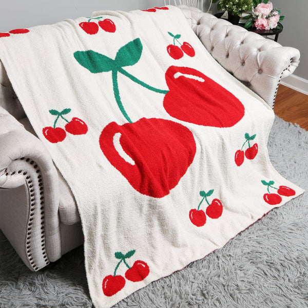Cherry Throw Blanket