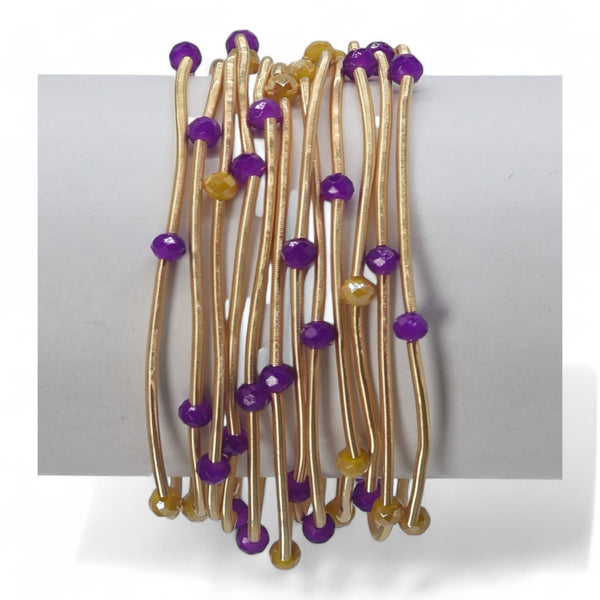 Game Day Beaded Wired Stretch Bracelet