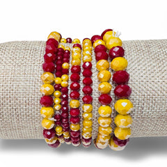 Game Day Beaded Stretch Bracelet Set