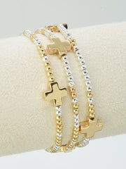 Beaded Cross Stretch Bracelets
