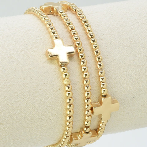 Beaded Cross Stretch Bracelets