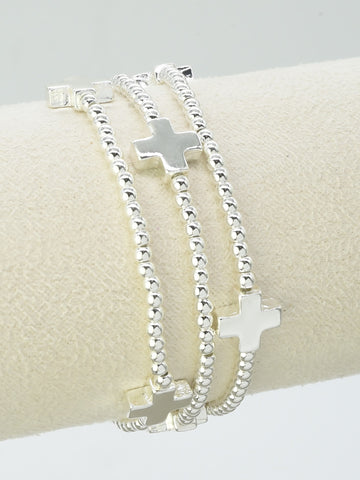 Beaded Cross Stretch Bracelets