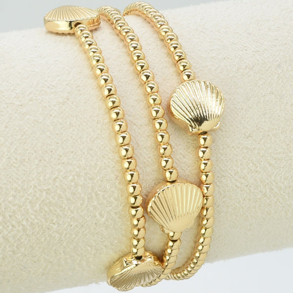 Beaded Shell Stretch Bracelets