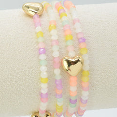 Beaded Heart Stretch Bracelet