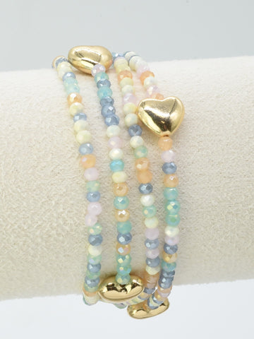 Beaded Heart Stretch Bracelet