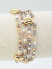 Beaded Heart Stretch Bracelet