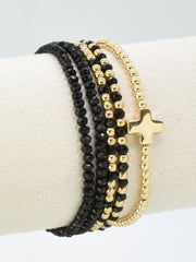 Beaded Cross Stretch Bracelets
