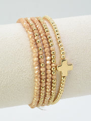 Beaded Cross Stretch Bracelets