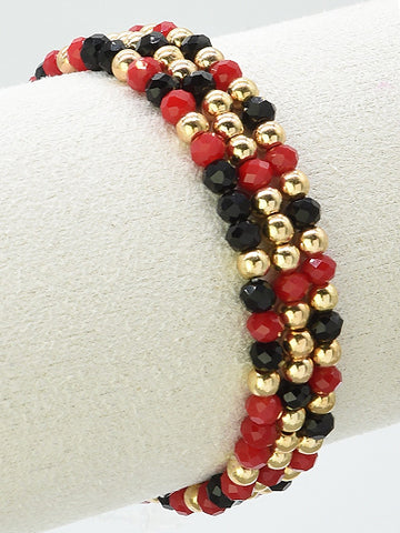 Gameday Glass Beaded Bracelet