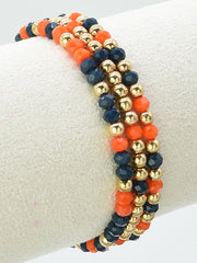 Gameday Glass Beaded Bracelet