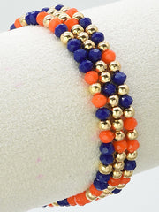 Gameday Glass Beaded Bracelet