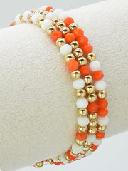 Gameday Glass Beaded Bracelet