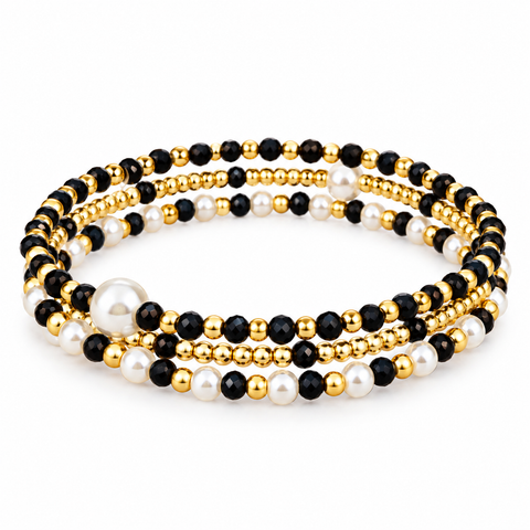 Luxe Layered Beaded Bracelet Set
