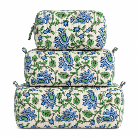 Blue Quilted Bag Print