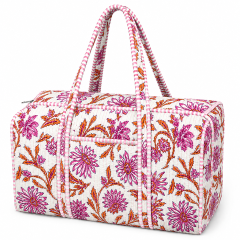 Spring Floral Quilted Bag Print