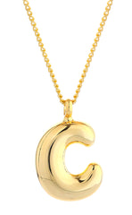 Small Bubble Initial Necklace