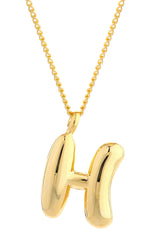 Small Bubble Initial Necklace