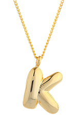 Small Bubble Initial Necklace