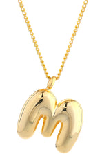 Small Bubble Initial Necklace