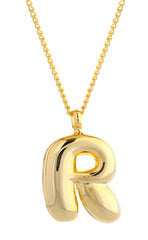 Small Bubble Initial Necklace