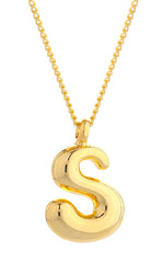 Small Bubble Initial Necklace