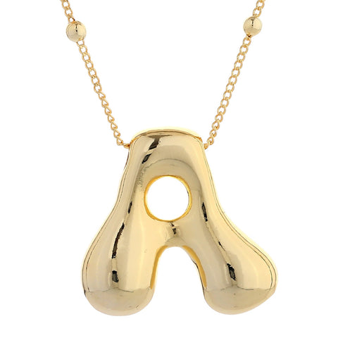 Big Bubble Initial Necklace