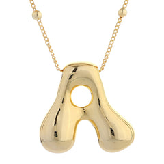 Big Bubble Initial Necklace
