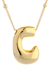 Big Bubble Initial Necklace