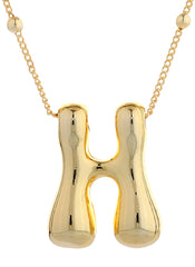 Big Bubble Initial Necklace