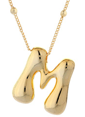 Big Bubble Initial Necklace