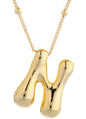 Big Bubble Initial Necklace