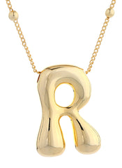 Big Bubble Initial Necklace