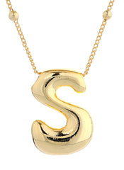 Big Bubble Initial Necklace