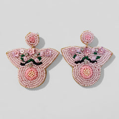 Pig Beaded Earrings