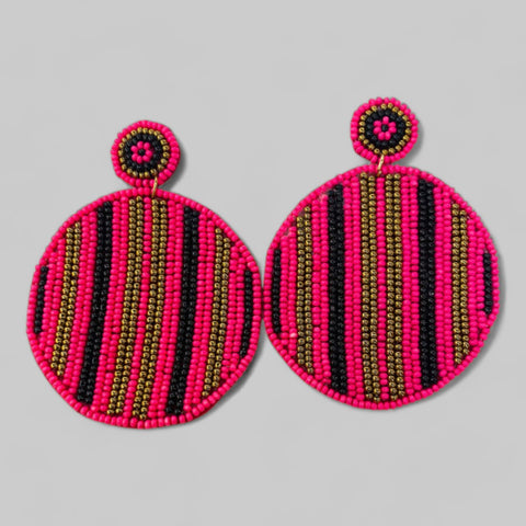 Round Beaded Earrings